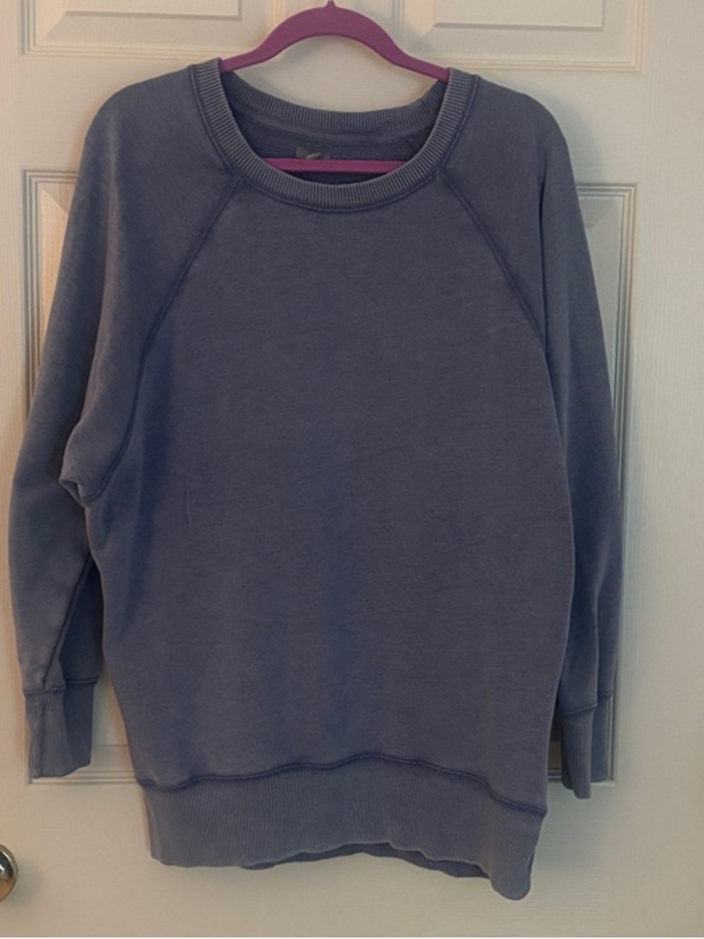 aerie Dusty Washed Blue Crewneck Sweatshirt